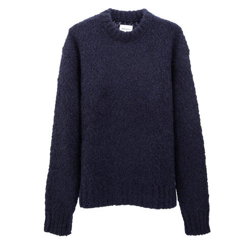 Norse Projects Rasmus Relaxed Flamé Alpaca Sweater Navy N45-05897000 Degli Uberti